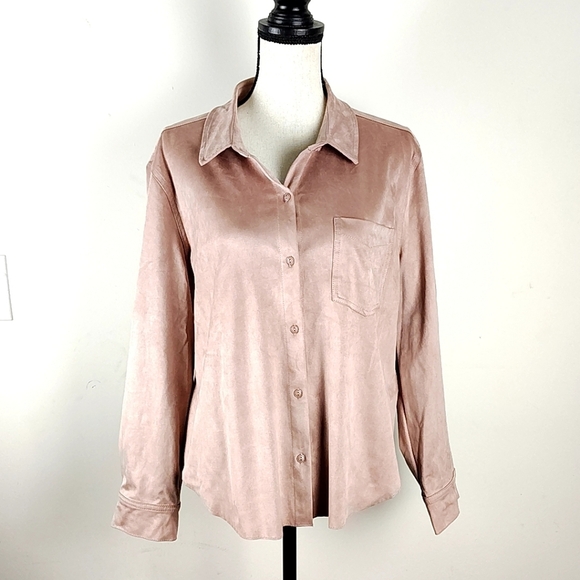 Dylan Faux Suede Long Sleeve Shacket - Picture 14 of 14